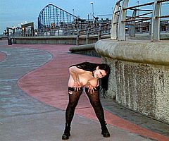 Amateur Flashing The Pier